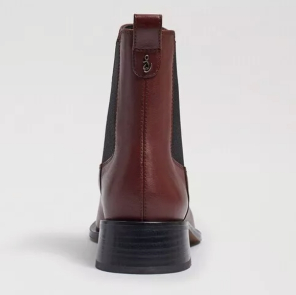 Sam Edelman Thelma Brown Leather Dress Booties - Picture 5 of 7